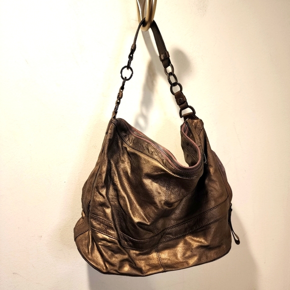 Kenneth Cole Reaction Bronze Genuine Shoulder  Leather bag - Picture 1 of 15